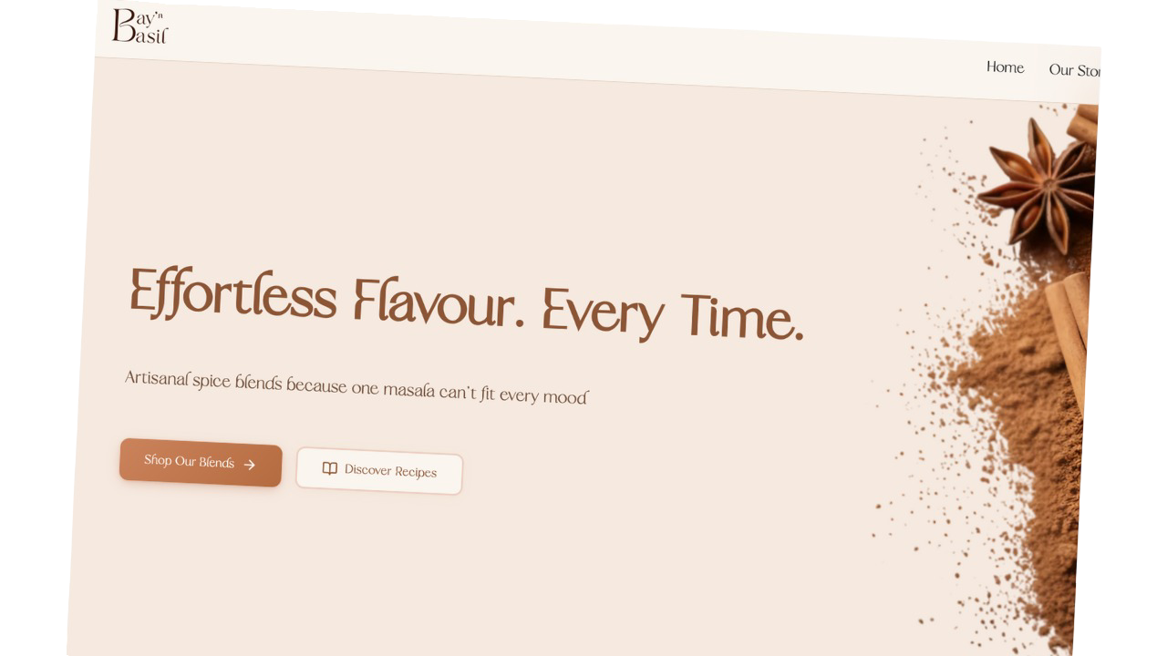 Bay 'n Basil - E-Commerce Website