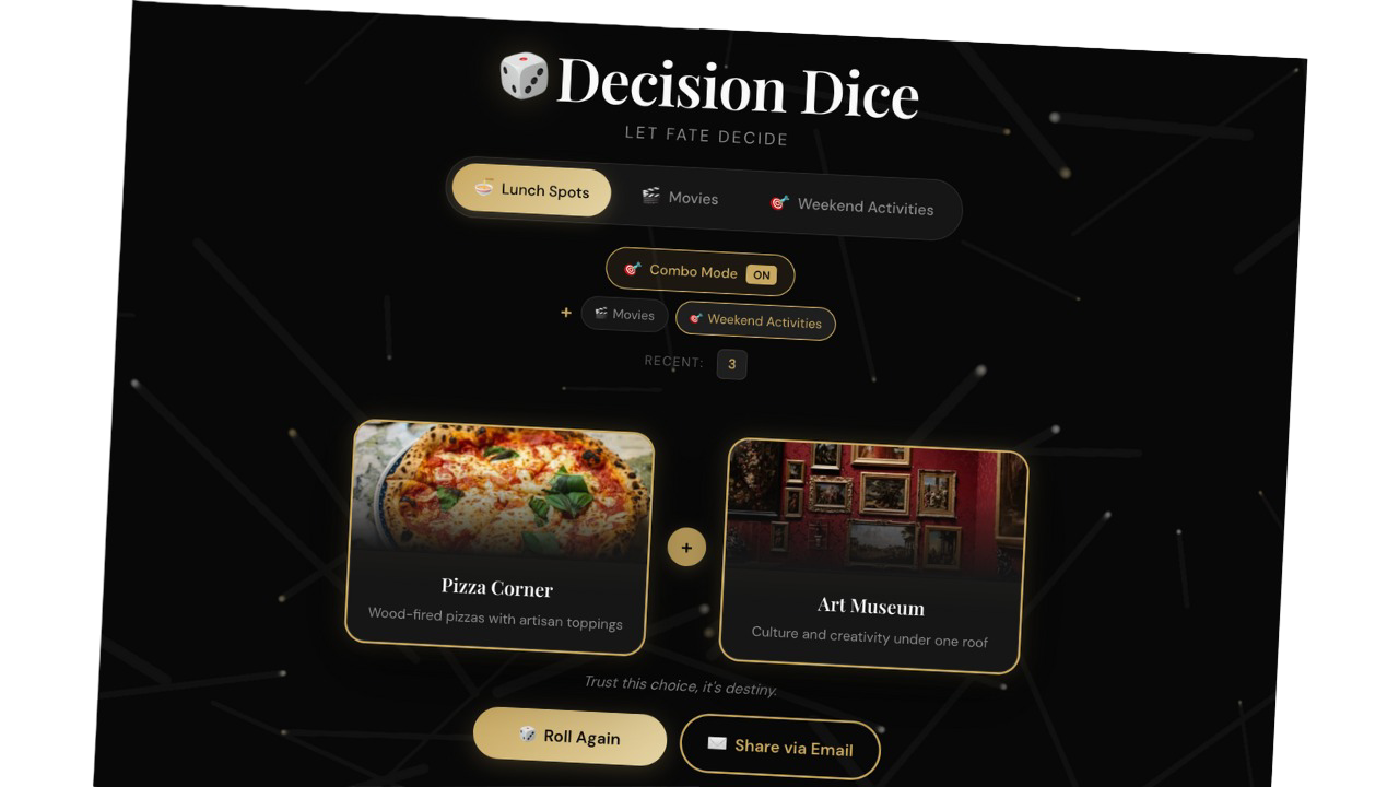 Decision Dice - Decision Making Tool